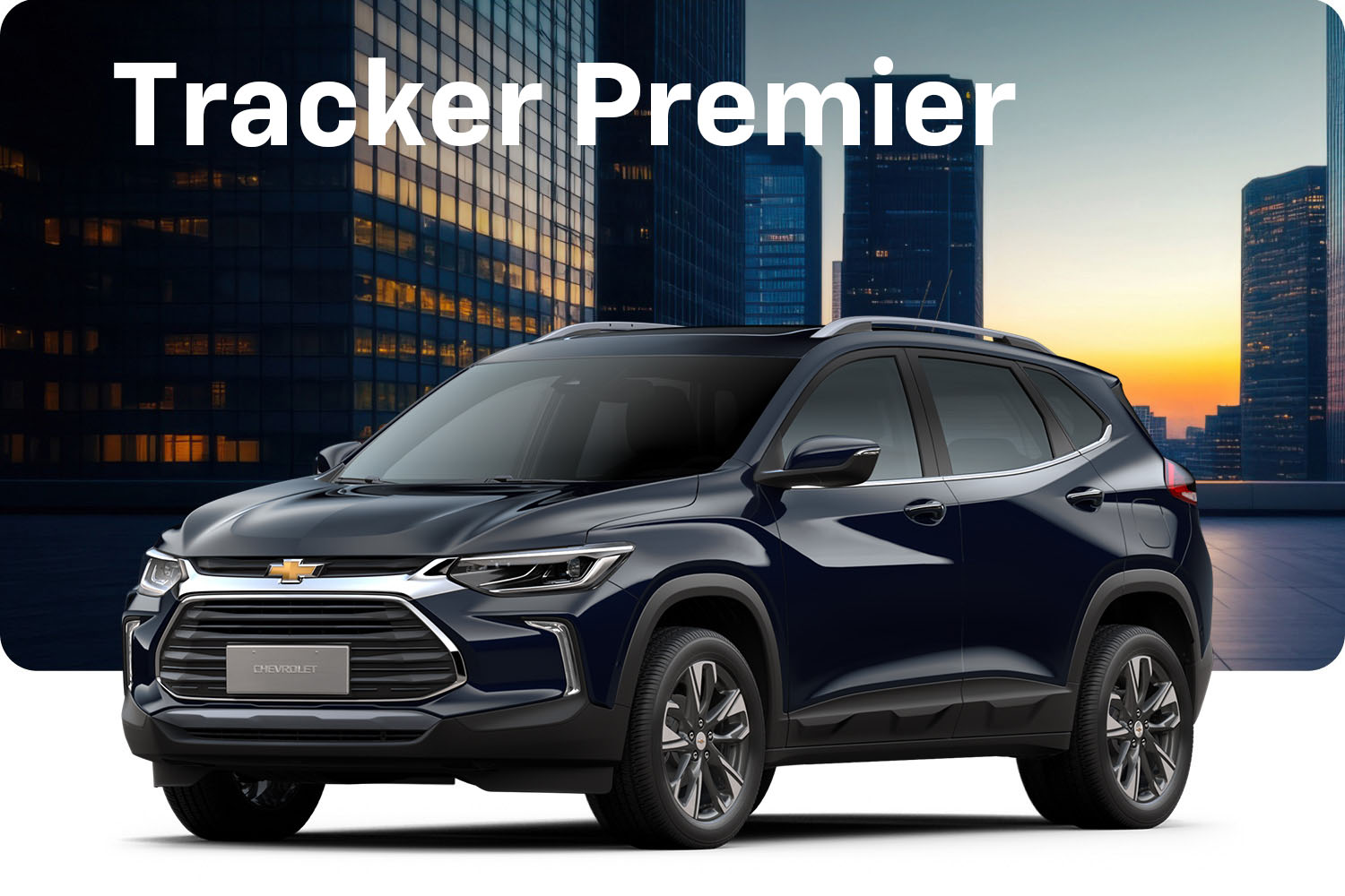 Tracker Premier color azul frente a edificios