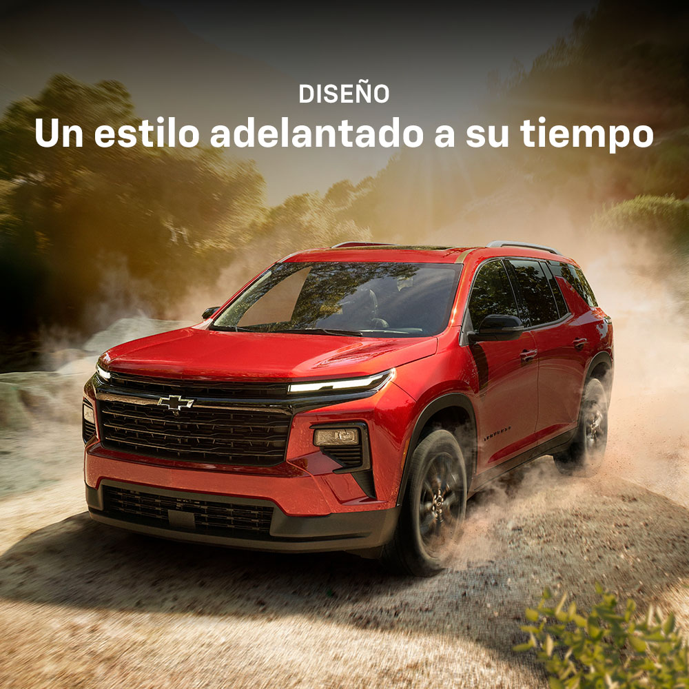 Chevrolet Traverse en color rojo