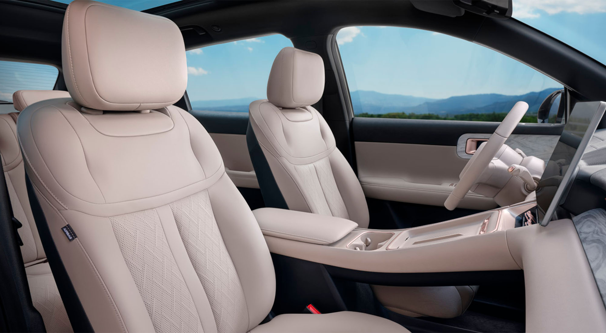 Captiva Híbrida Beige, tapicería en ecocuero