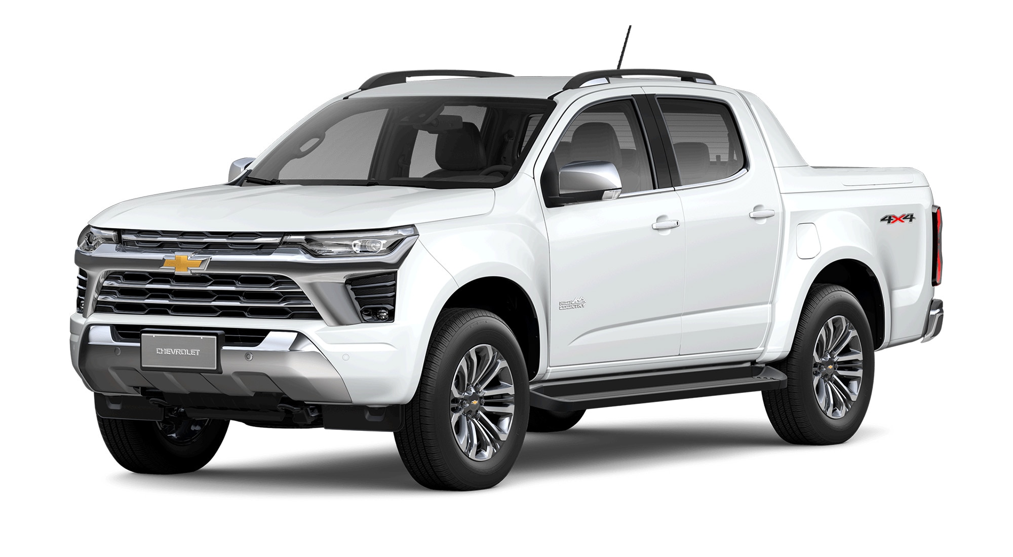 Chevrolet Colorado HC color Blanco Niebla destacando su diseño pickup